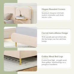 Christopher Knight Home Lindis Modern Upholstered Bed With 2 Built-in Shelves 11 Christopher Knight Home Lindis Modern Upholstered Bed With 2 Built-in Shelves -FurniVerse Store GUEST c8522cea aa80 45d9 b062 7c0d29a3ccfe