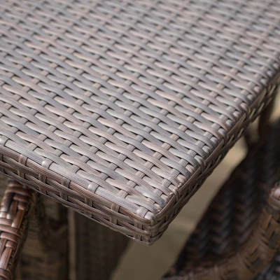 Corsica Square Wicker Dining Table - Multi Brown - Christopher Knight Home 2 Corsica Square Wicker Dining Table - Multi Brown - Christopher Knight Home - Image 2