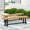 Christopher Knight Home Raphael Outdoor 63" Acacia Wood Bench (Set Of 2)