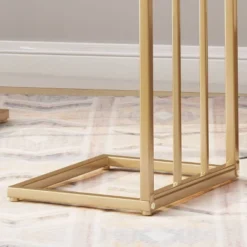 Set Of 2 Baywinds Modern Glam C-Shaped Accent Table White/Champagne Gold - Christopher Knight Home -FurniVerse Store GUEST c8d2cbef 528e 4ebd 8dad f8d9d87070fc