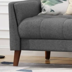Candace Mid Century Modern Loveseat Dark Gray - Christopher Knight Home -FurniVerse Store GUEST cc6b8d49 eb2f 4e37 b808 7dfc8292f099