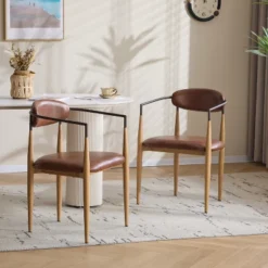 Christopher Knight Home Jaromir Modern Upholstered Iron Dining Chairs With Curved Open Back (Set Of 2) 21 Christopher Knight Home Jaromir Modern Upholstered Iron Dining Chairs With Curved Open Back (Set Of 2) -FurniVerse Store GUEST cda80ab0 5fde 4542 b0ce f889da378f4d