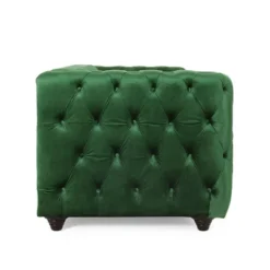 Sagewood Contemporary Velvet Tufted 3 Seater Sofa Emerald/Espresso - Christopher Knight Home -FurniVerse Store GUEST ce42c262 7ce1 463c 9e78 a440d77169a5