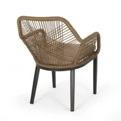 Russel 3pc Outdoor Wicker 2 Seater Chat Set - Light Brown/Beige - Christopher Knight Home -FurniVerse Store GUEST cf3d9a2a 04f8 4056 b37b 7decfafeee00