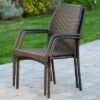 Christopher Knight Home Outdoor Wicker Stacking Dining Chairs (Set Of 2), Multibrown
