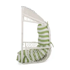 Greystone Indoor/Outdoor Hanging Chair With 8' Chain - White/Green - Christopher Knight Home 10 Greystone Indoor/Outdoor Hanging Chair With 8' Chain - White/Green - Christopher Knight Home -FurniVerse Store GUEST cfbf4d9e db91 4eed 8e40 4630b4316ab3