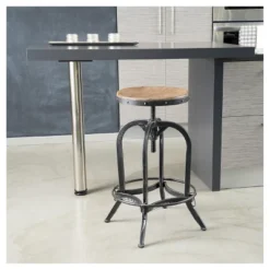Farmdale Industrial Adjustable Swivel Barstool Natural Antique Black – Christopher Knight Home -FurniVerse Store GUEST d08b8dce 46fc 4a1f bb28 7b17ac5b912e