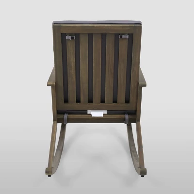 Gus 2pk Acacia Wood Rocking Chair - Christopher Knight Home 2 Gus 2pk Acacia Wood Rocking Chair - Christopher Knight Home - Image 2