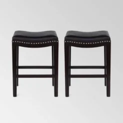 Set Of 2 Tiffin Contemporary Studded Counter Height Barstools - Christopher Knight Home -FurniVerse Store GUEST d0b45d2c 2ab1 4b11 a807 ab5250154b94