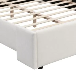 Christopher Knight Home Octavia Modern Upholstered Bed With Tall Headboard, White -FurniVerse Store GUEST d0faf426 96e4 4fd8 a7a8 5da9a82f9d25