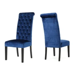 Set Of 2 Leorah Tall Back Tufted Dining Chair - Christopher Knight Home -FurniVerse Store GUEST d32a2703 7938 4ab3 9d82 51fac1b1b041