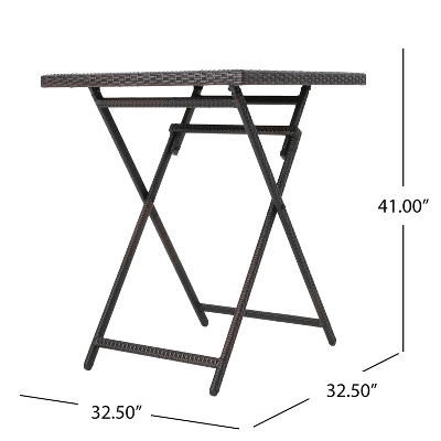 Christopher Knight Home Margarita Outdoor Wicker Folding 5 Piece Bar Set, Multibrown 7 Christopher Knight Home Margarita Outdoor Wicker Folding 5 Piece Bar Set, Multibrown - Image 7