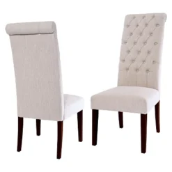 Set Of 2 Leorah Tall Back Tufted Dining Chair - Christopher Knight Home -FurniVerse Store GUEST d3b969f9 0f5a 4e86 9f17 5d7986fef118