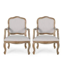 Set Of 2 Andrea French Country Wood Upholstered Dining Armchairs - Christopher Knight Home 29 Set Of 2 Andrea French Country Wood Upholstered Dining Armchairs - Christopher Knight Home -FurniVerse Store GUEST d4649144 09f1 4a47 ba43 8bf70dd3cebc
