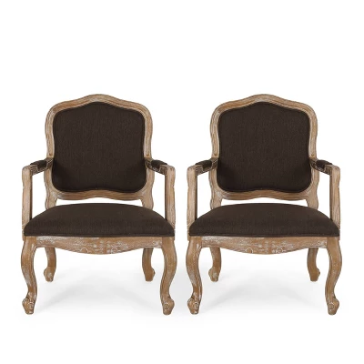 Set Of 2 Andrea French Country Wood Upholstered Dining Armchairs - Christopher Knight Home 13 Set Of 2 Andrea French Country Wood Upholstered Dining Armchairs - Christopher Knight Home - Image 13