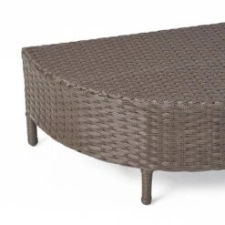 Christopher Knight Home Newton Wicker Outdoor Half-Round Coffee Table Dark Brown -FurniVerse Store GUEST d94ab7b6 3e08 4193 81bf 82cc7942fdd7