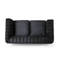 Glenmont Modern Glam Channel Stitch Velvet Loveseat With Nailhead Trim - Christopher Knight Home 11 Glenmont Modern Glam Channel Stitch Velvet Loveseat With Nailhead Trim - Christopher Knight Home -FurniVerse Store GUEST d9cdd3ad 5c59 451a 974c f5cbfb3349e1