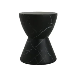 Christopher Knight Home Urkta Hourglass-shaped Light Weight Concrete Side Table,Black Marble -FurniVerse Store GUEST dab3efee 64e9 48c1 b3a2 ec52f6d19ab3