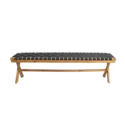 Mallett Outdoor Acacia Wood Bench With Rope Seating - Black/Teak - Christopher Knight Home: UV & Water-Resistant, 3-Person Capacity 15 Mallett Outdoor Acacia Wood Bench With Rope Seating - Black/Teak - Christopher Knight Home: UV & Water-Resistant, 3-Person Capacity -FurniVerse Store GUEST dc11c1a9 6e87 45f6 b490 b867f8354188