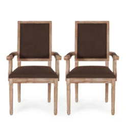 Set Of 2 Maria French Country Wood Upholstered Dining Chairs - Christopher Knight Home 27 Set Of 2 Maria French Country Wood Upholstered Dining Chairs - Christopher Knight Home -FurniVerse Store GUEST dd00e705 8ca6 4817 8f32 1d76e8f250d3