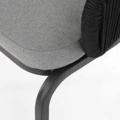 Christopher Knight Home Laguna Outdoor Rope Club Chairs With Cushion (Set Of 2), Black/Gray -FurniVerse Store GUEST ddbf2124 4f8e 488f ae5c 93c0491e1668