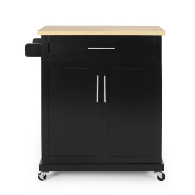 Batavia Contemporary Kitchen Cart With Wheels - Christopher Knight Home 12 Batavia Contemporary Kitchen Cart With Wheels - Christopher Knight Home - Image 12