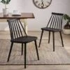 Set Of 2 Dunsmuir Farmhouse Spindle-Back Dining Chairs - Christopher Knight Home