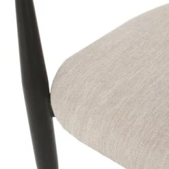 Christopher Knight Home Set Of 2 Elmore Iron Upholstered Dining Chairs Beige/Black/Gold -FurniVerse Store GUEST df14b228 ad71 417c 9d56 fa6612590da0