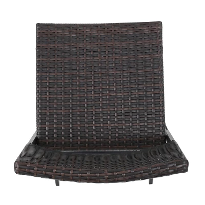 Christopher Knight Home Margarita Outdoor Wicker Folding 5 Piece Bar Set, Multibrown 4 Christopher Knight Home Margarita Outdoor Wicker Folding 5 Piece Bar Set, Multibrown - Image 4