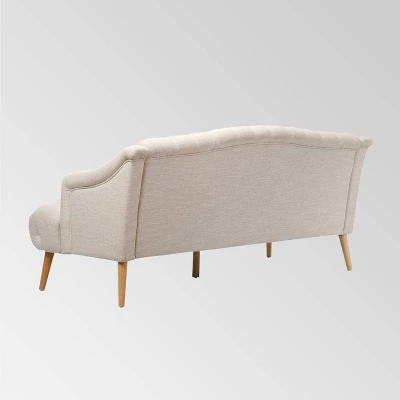 Adelia Contemporary Tufted Sofa Beige - Christopher Knight Home 3 Adelia Contemporary Tufted Sofa Beige - Christopher Knight Home - Image 3
