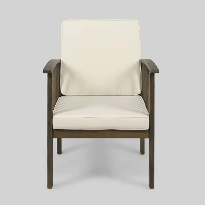 Carolina 5pc Acacia Wood Sofa Set - Gray/Cream - Christopher Knight Home 3 Carolina 5pc Acacia Wood Sofa Set - Gray/Cream - Christopher Knight Home - Image 3