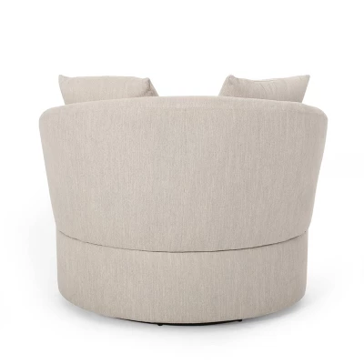 Smyrna Contemporary Upholstered Swivel Club Chair - Christopher Knight Home 5 Smyrna Contemporary Upholstered Swivel Club Chair - Christopher Knight Home - Image 5