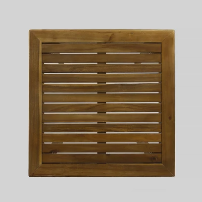 Polaris Acacia Wood Square Bar Table Teak - Christopher Knight Home 3 Polaris Acacia Wood Square Bar Table Teak - Christopher Knight Home - Image 3