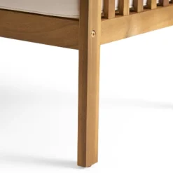 Christopher Knight Home Carolina Outdoor Acacia Wood 5 Piece Club Chair And Fire Pit Set With Cushions -FurniVerse Store GUEST e8904db4 e3cc 4a09 80b3 4db737bda7f7