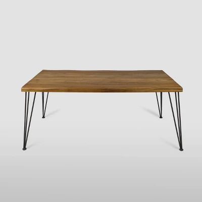 7pc Walker Acacia & Wicker Patio Dining Set Teak - Christopher Knight Home 2 7pc Walker Acacia & Wicker Patio Dining Set Teak - Christopher Knight Home - Image 2