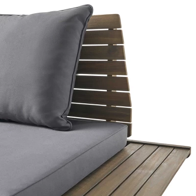 Christopher Knight Home Sedona Outdoor Acacia Wood Loveseat With Cushions 5 Christopher Knight Home Sedona Outdoor Acacia Wood Loveseat With Cushions - Image 5