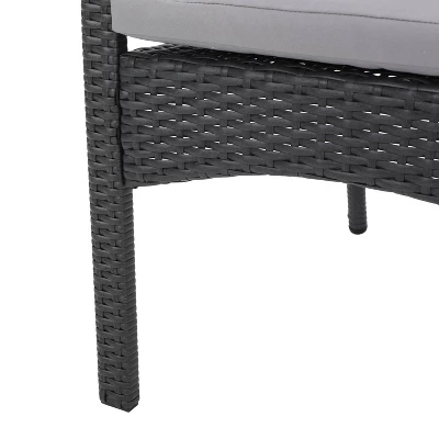 Corsica Set Of 2 Wicker Dining Chair With Cushions - Gray - Christopher Knight Home 8 Corsica Set Of 2 Wicker Dining Chair With Cushions - Gray - Christopher Knight Home - Image 8