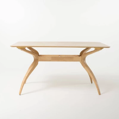 5pc Nissie Mid Century Curved Leg Dining Set Oak/Dark Gray - Christopher Knight Home 4 5pc Nissie Mid Century Curved Leg Dining Set Oak/Dark Gray - Christopher Knight Home - Image 4