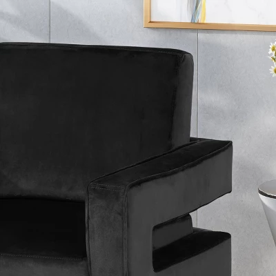 Kirkwood Modern Glam Velvet Club Chair - Christopher Knight Home 2 Kirkwood Modern Glam Velvet Club Chair - Christopher Knight Home - Image 2