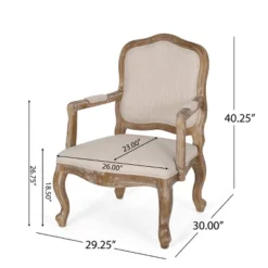Set Of 2 Andrea French Country Wood Upholstered Dining Armchairs - Christopher Knight Home 24 Set Of 2 Andrea French Country Wood Upholstered Dining Armchairs - Christopher Knight Home -FurniVerse Store GUEST eb54a97a 3d68 4fa7 8e1c c2db0be84954