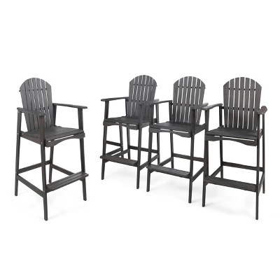 Christopher Knight Home Malibu Outdoor Acacia Wood 29.5 Inch Adirondack Barstools (Set Of 4) 1 Christopher Knight Home Malibu Outdoor Acacia Wood 29.5 Inch Adirondack Barstools (Set Of 4)