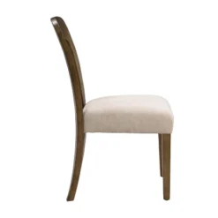 Set Of 2 Elegant Wooden Dining Chairs With Chenille Upholstered Seat, Solid Rubberwood Frame - Christopher Knight Home -FurniVerse Store GUEST ec15c0b5 7093 4dd2 8e81 5827445baeae