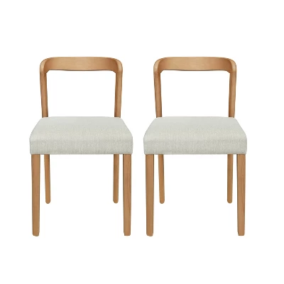 Christopher Knight Home Sonore Contemporary Rubberwood Upholstered Dining Chairs With Curved Open Back (Set Of 2) 1 Christopher Knight Home Sonore Contemporary Rubberwood Upholstered Dining Chairs With Curved Open Back (Set Of 2)