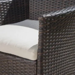 Jacks 6pc Acacia Wood & Wicker Patio Dining Set - Brown - Christopher Knight Home -FurniVerse Store GUEST ece06464 8447 4cb7 a0ca 075d481ca249