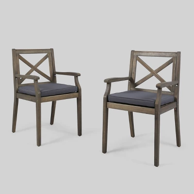 Perla 2pk Acacia Wood Patio Dining Chair - Christopher Knight Home 4 Perla 2pk Acacia Wood Patio Dining Chair - Christopher Knight Home - Image 4
