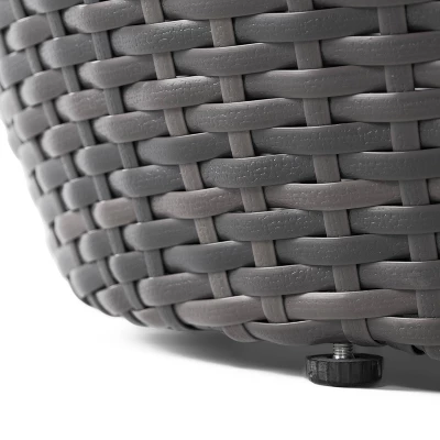 Canary Wicker Side Table - Gray - Christopher Knight Home 2 Canary Wicker Side Table - Gray - Christopher Knight Home - Image 2