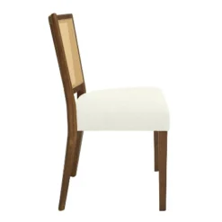 Christopher Knight Home Hassan Rubberwood Upholstered Dining Chairs With Cane Webbing(Set Of 2) -FurniVerse Store GUEST ed358a49 3fa2 4e72 b07d aa2ab4c9507e
