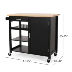 Westcliffe Contemporary Kitchen Cart With Wheels - Christopher Knight Home -FurniVerse Store GUEST ed57fdf0 3704 4d35 aa47 b4fb1545ef3a