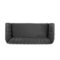 Richland Modern Glam Velvet Channel Stitch 3 Seater Sofa - Christopher Knight Home -FurniVerse Store GUEST ed8db3f2 d62a 445d b8d1 dfa6b5b12758