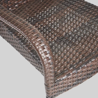 7pc Walker Acacia & Wicker Patio Dining Set Teak - Christopher Knight Home 5 7pc Walker Acacia & Wicker Patio Dining Set Teak - Christopher Knight Home - Image 5